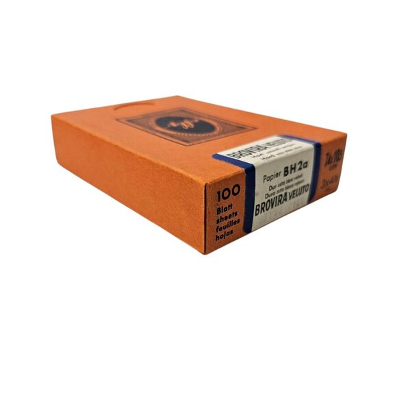 VTG Agfa Brovira Veluto Photo Paper Hard Extra White Velvet 100 Sheets 3x4 1/8" - Picture 5 of 7